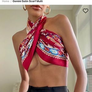 NWOT Princess Polly GEMINI SATIN SCARF MULTI